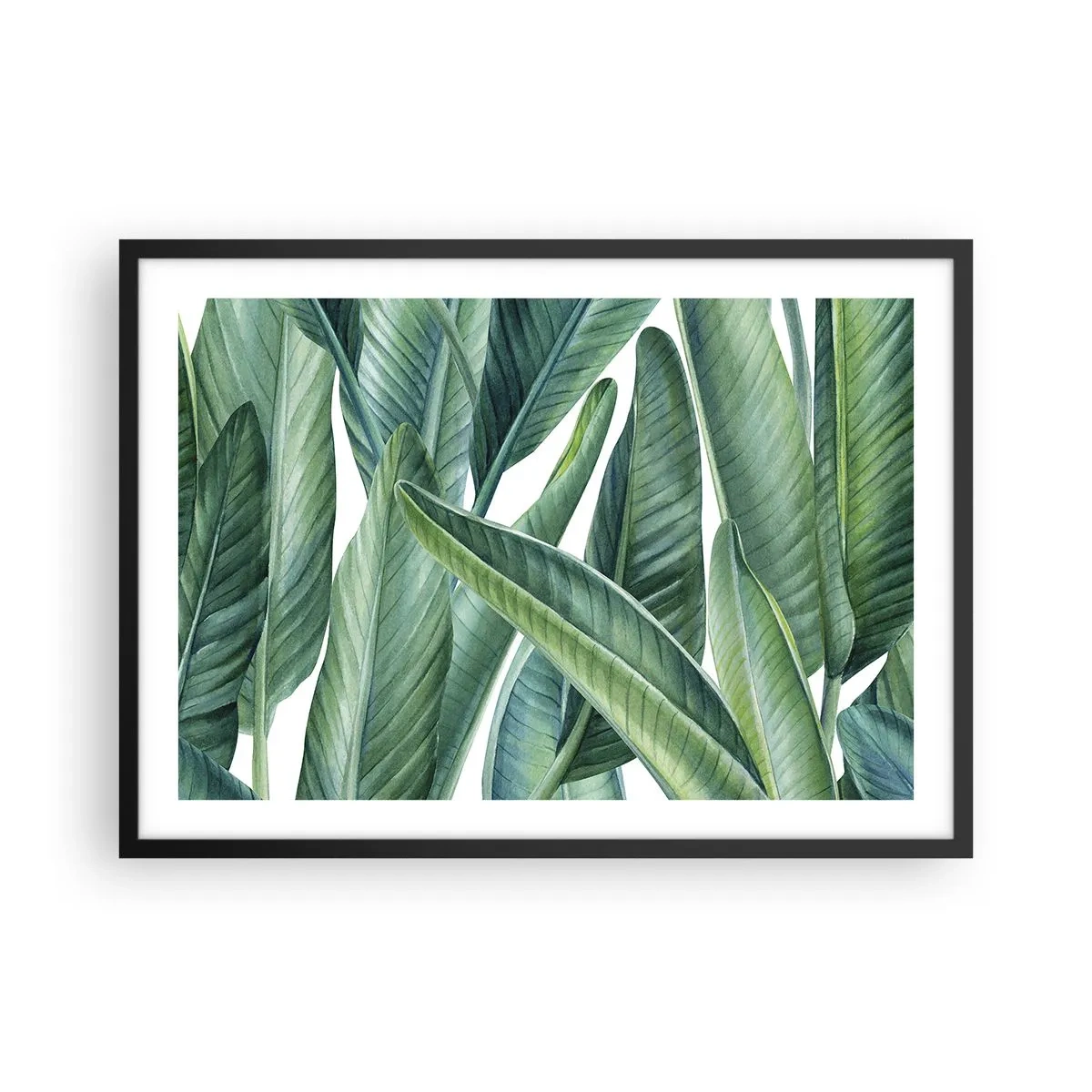 Pôster com moldura preta - O próprio verde - 70x50 cm