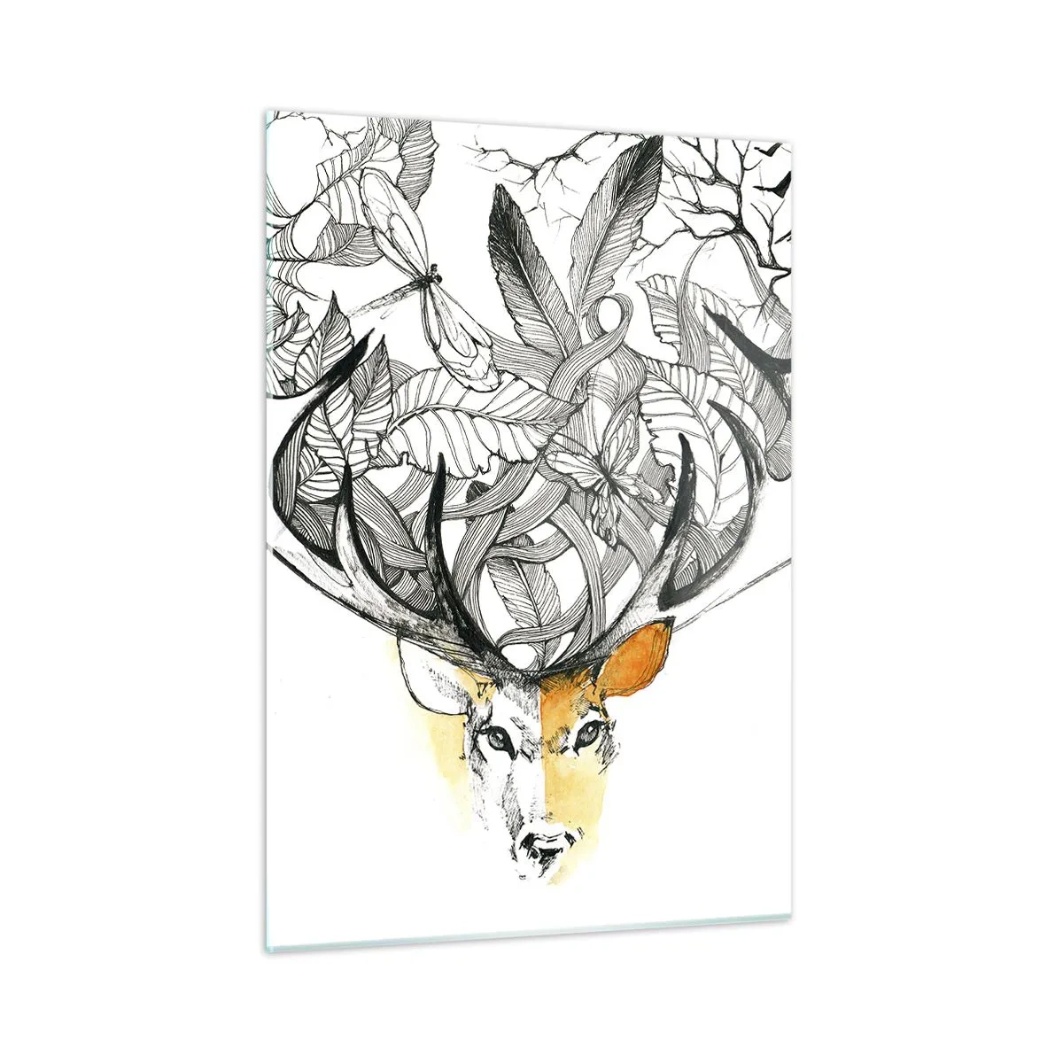 Quadro em vidro - Chifres da abundância - 50x70 cm