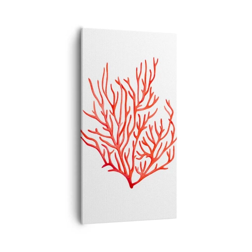 Quadro em tela - Filigrana coral - 55x100 cm