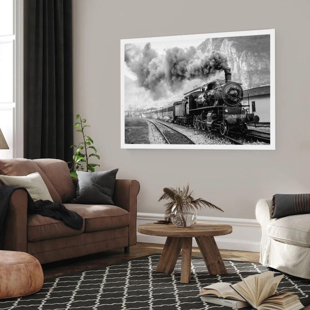 Pôster - À espera na estação... - 70x50 cm