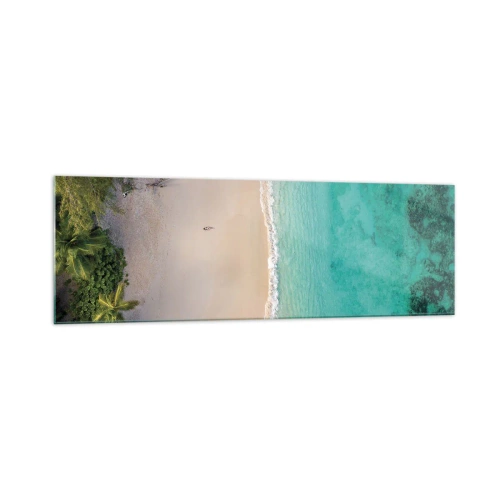 Quadro em vidro - Praia do paraíso - 160x50 cm