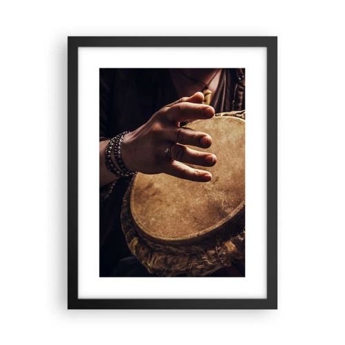 Pôster com moldura preta - No ritmo do coração - 30x40 cm