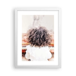 Pôster em moldura branca - Num mundo novo - 30x40 cm