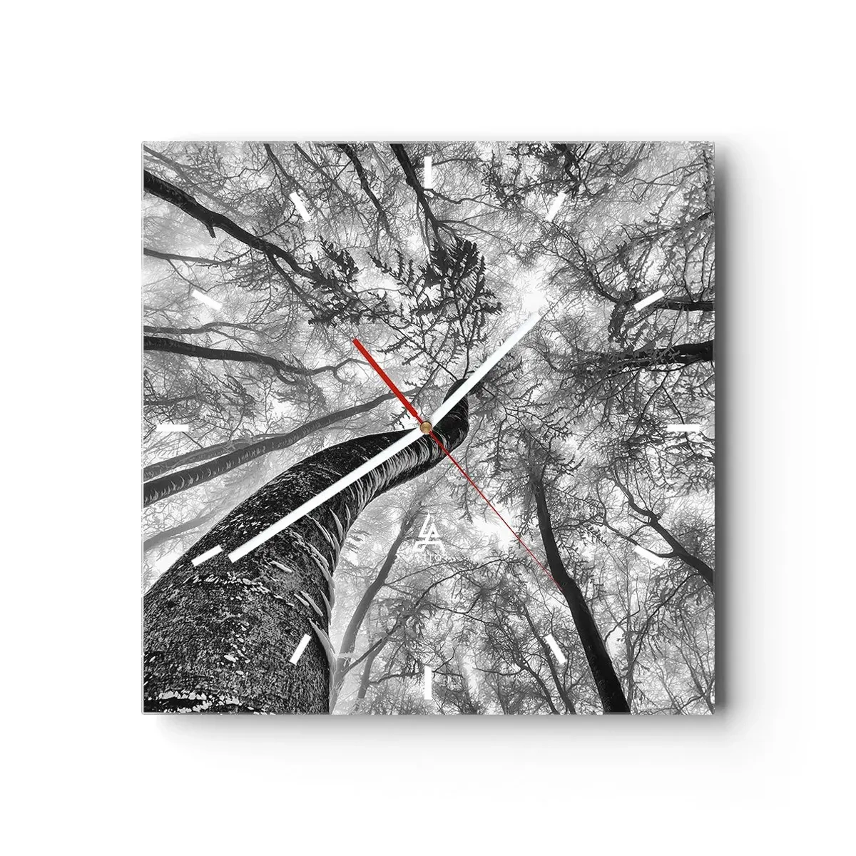 Relógio de parede - Relógio em vidro - Corrida até a luz - 40x40 cm