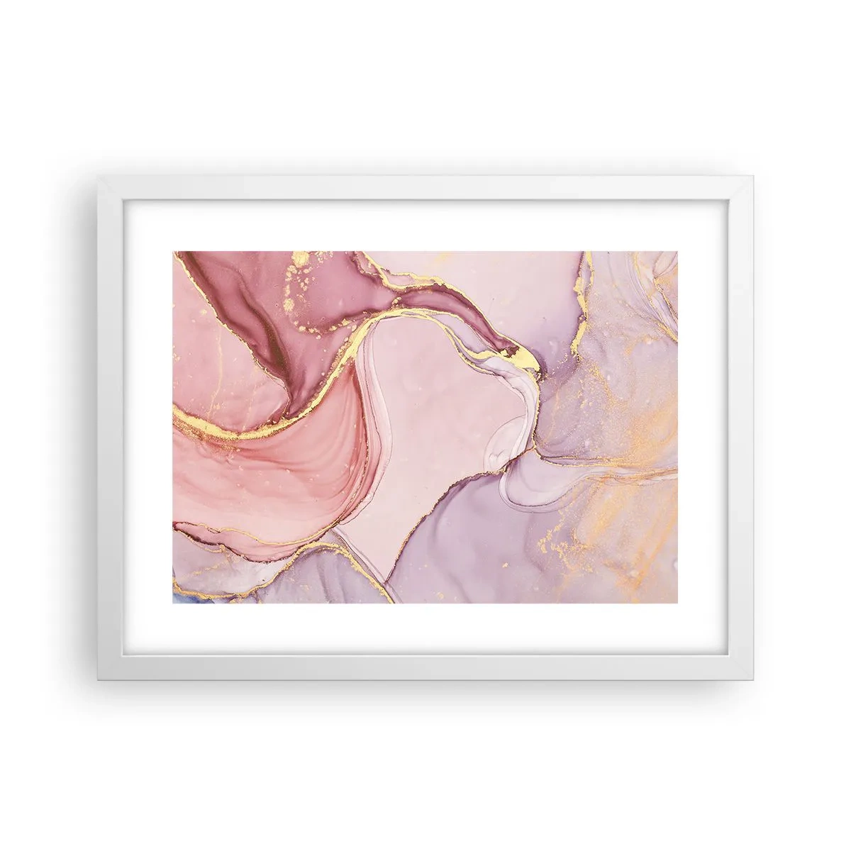 Pôster em moldura branca - Carícia das cores - 40x30 cm