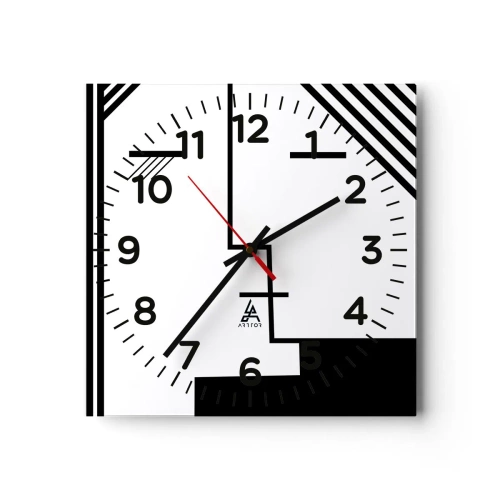 Relógio de parede - Relógio em vidro - Apenas um beijo - 30x30 cm
