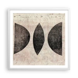 Pôster em moldura branca - Abstração étnica - 60x60 cm