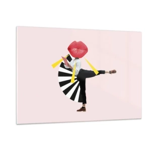 Quadro em vidro - Arte pop surreal - 120x80 cm