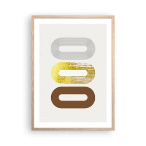 Pôster com moldura de carvalho claro - Uuu! - 50x70 cm