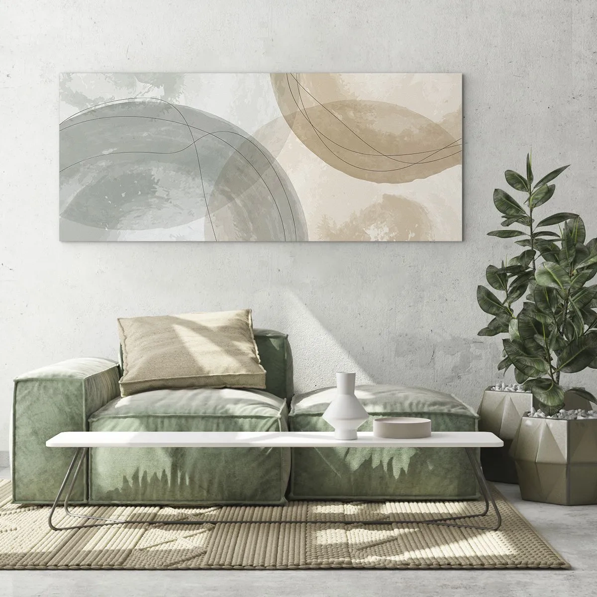 Quadro em vidro - Difusão de Mundos - 120x50 cm