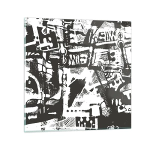 Quadro em vidro - Ordem ou caos? - 40x40 cm