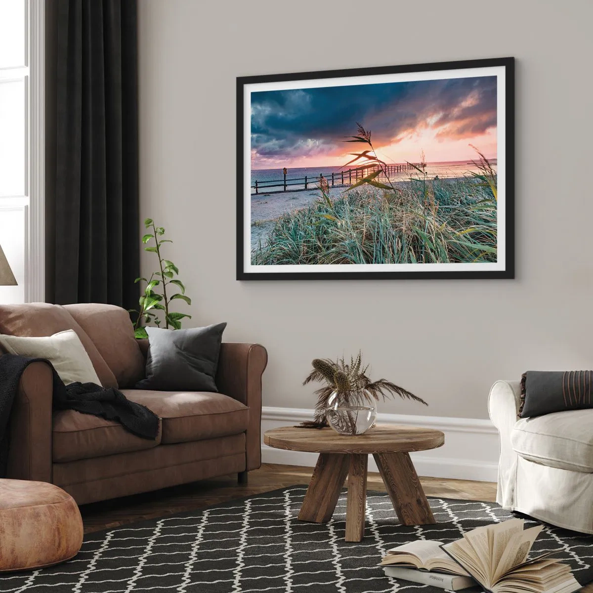 Pôster com moldura preta - O vento não leva - 100x70 cm