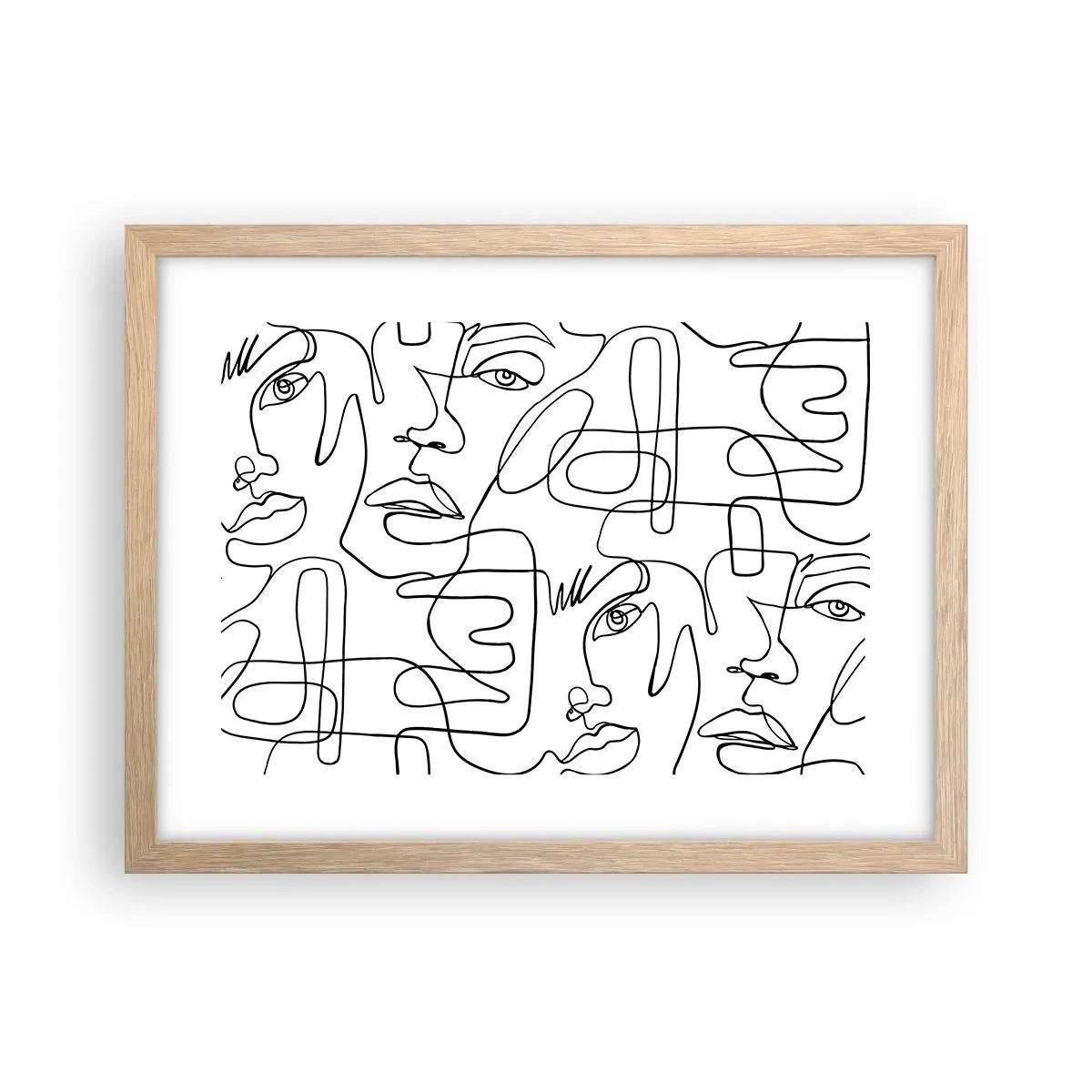 Pôster com moldura de carvalho claro - Em emoções emaranhadas - 40x30 cm