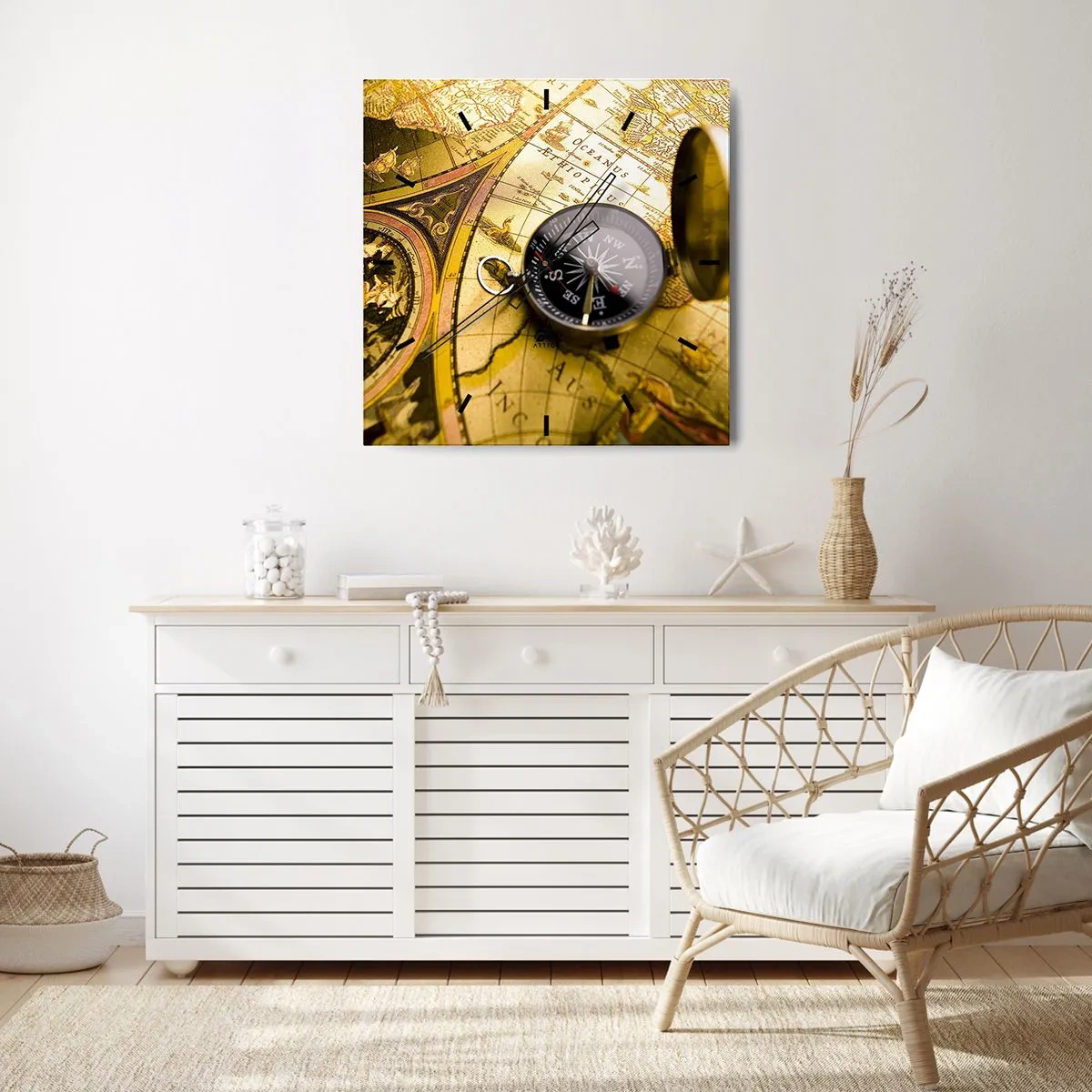 Relógio de parede - Relógio em vidro - Que tal ao fim do mundo? - 40x40 cm