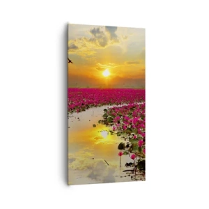 Quadro em tela - A vida secreta do lago - 65x120 cm