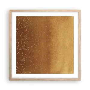 Pôster com moldura de carvalho claro - O nascimento da luz - 50x50 cm
