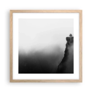 Pôster com moldura de carvalho claro - No limite do mundo - 40x40 cm