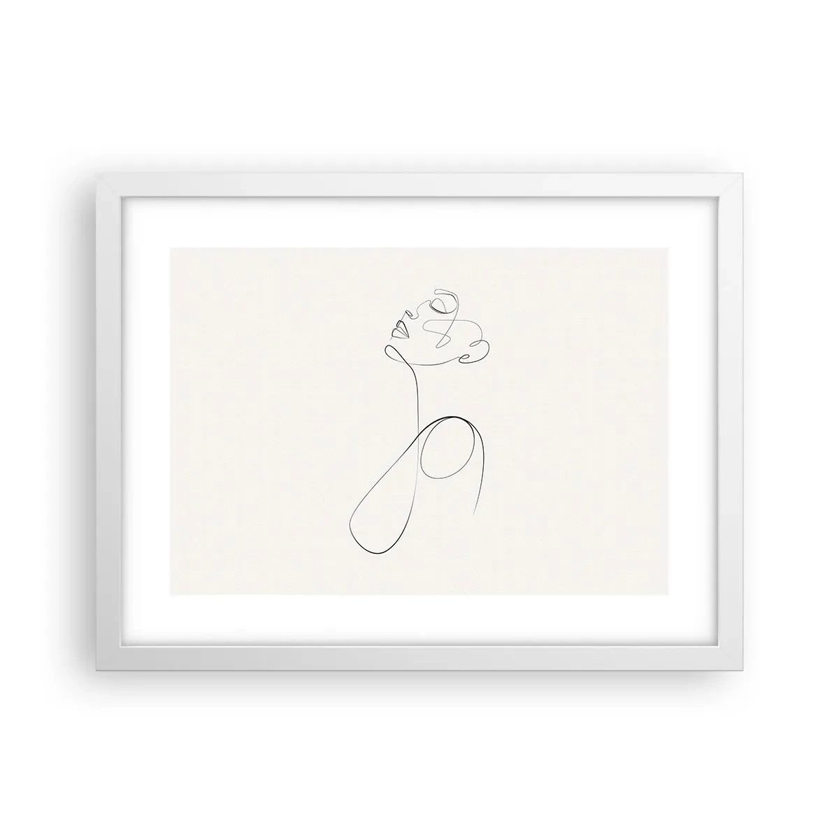 Pôster em moldura branca - Enrolada em sonhos - 40x30 cm