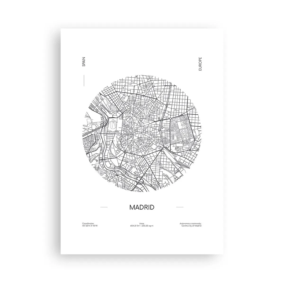 Pôster - Anatomia de Madri - 50x70 cm