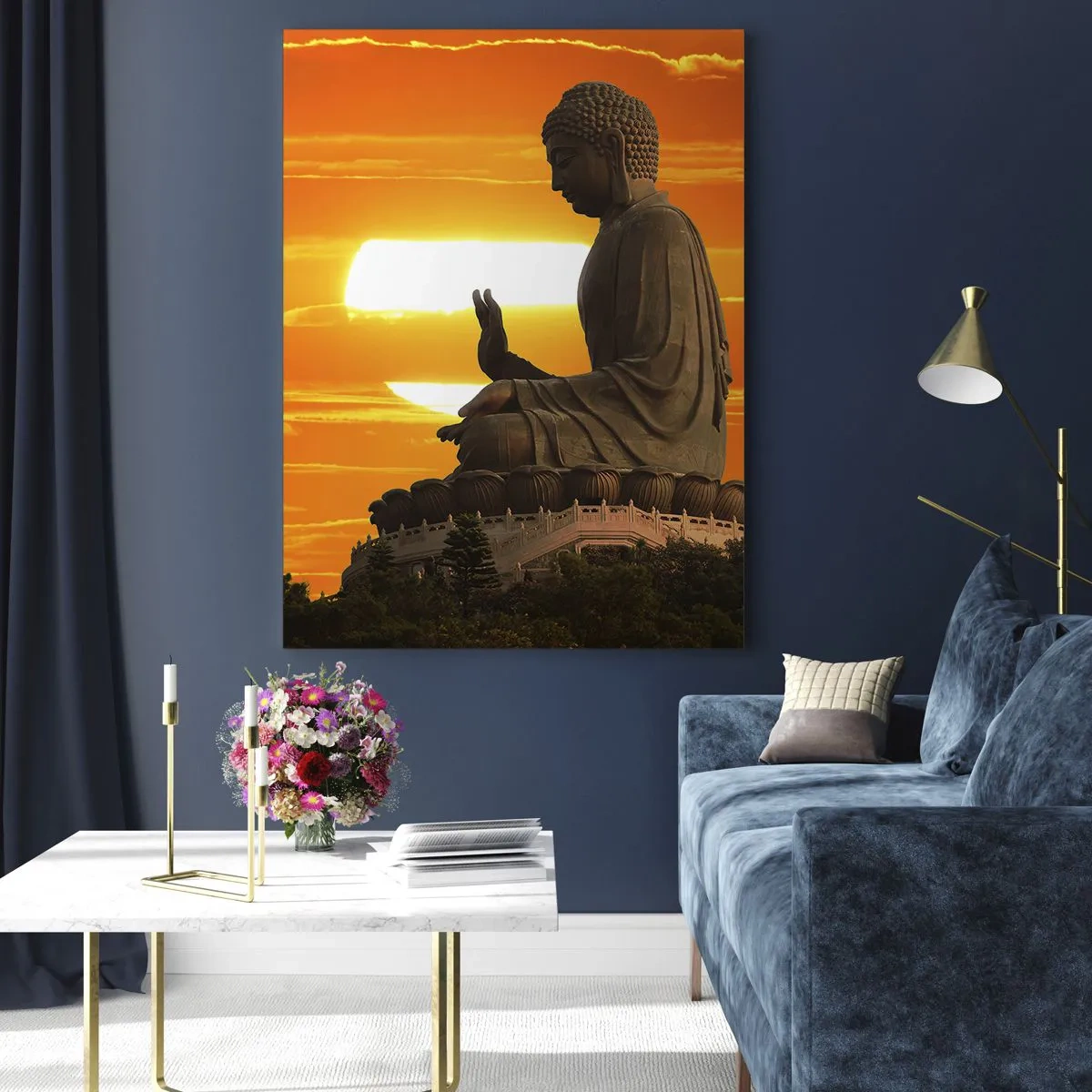 Quadro em vidro - Sem medo do mundo - 50x70 cm