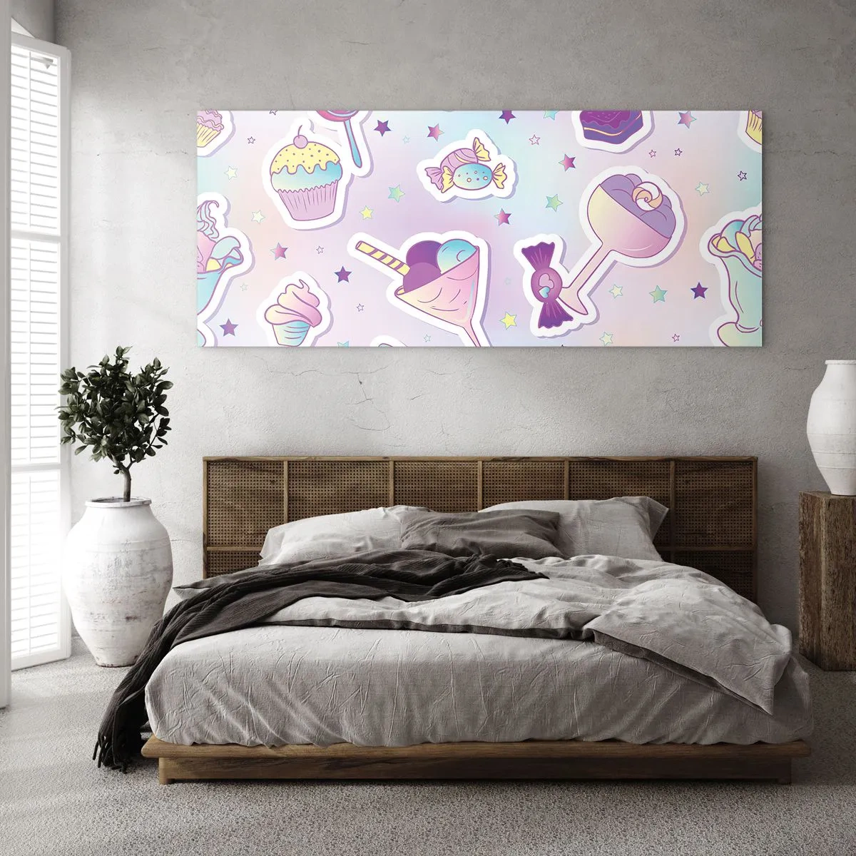 Quadro em vidro - Tenha um aniversário todos os dias - 100x40 cm