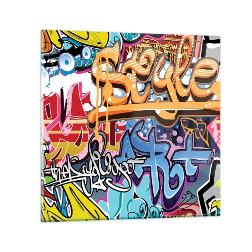 Quadro em vidro - Murais, murais, murais... - 50x50 cm