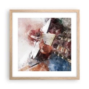 Pôster com moldura de carvalho claro - E o que acha? - 40x40 cm