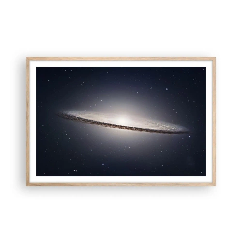 Pôster com moldura de carvalho claro - Há muito tempo atrás, em uma galáxia muito, muito distante... - 91x61 cm