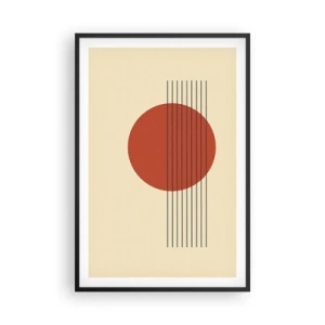 Pôster com moldura preta - Em círculo e mais além - 61x91 cm