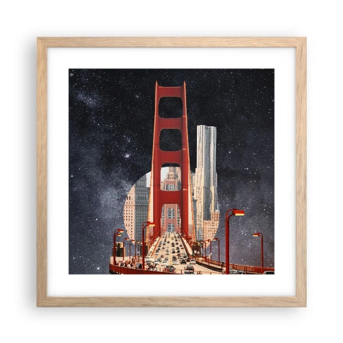 Pôster com moldura de carvalho claro - Sempre no centro - 40x40 cm