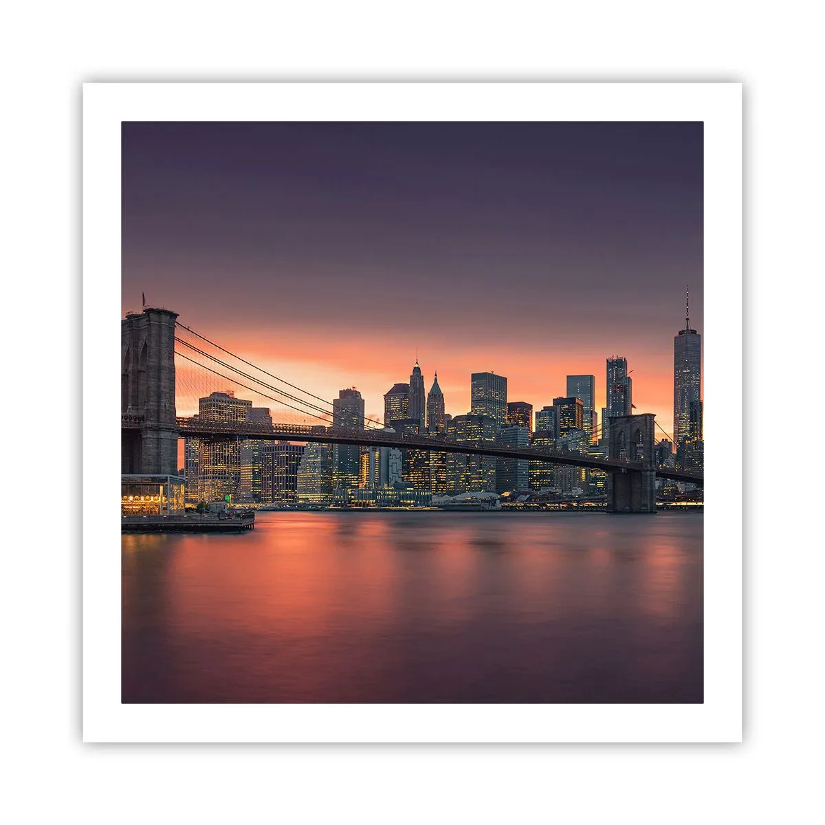 Pôster - Imersa no silêncio lilás - 60x60 cm