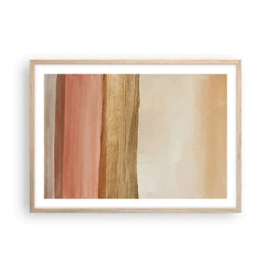 Pôster com moldura de carvalho claro - Composição vertical - 70x50 cm