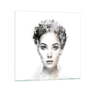 Quadro em vidro - Um retrato extremamente elegante - 70x70 cm