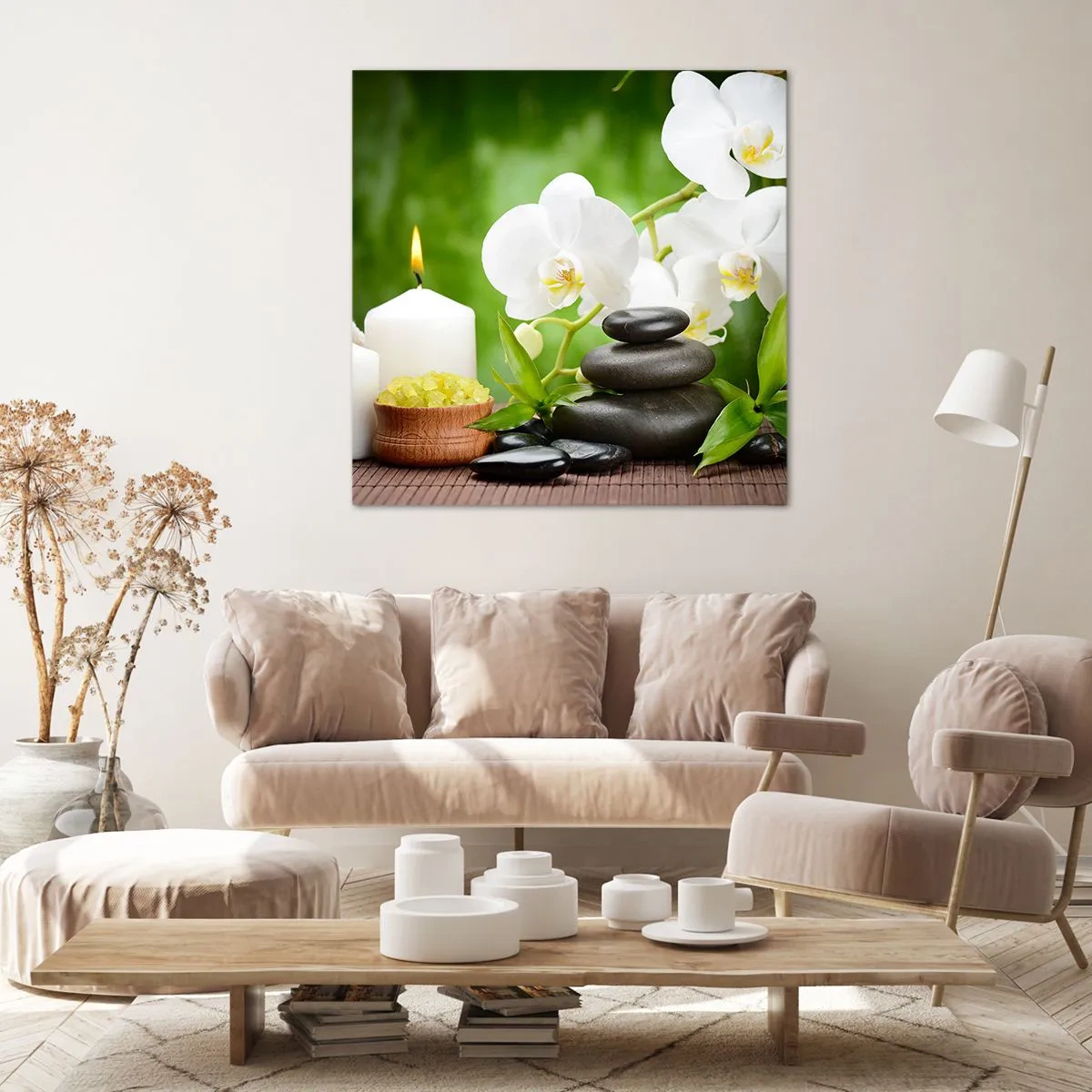 Quadro em tela - Um toque perfumado, floral e suave - 60x60 cm