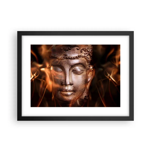 Pôster com moldura preta - Só existe o aqui e agora - 40x30 cm