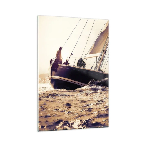 Quadro em vidro - A velejar, marujo - 80x120 cm