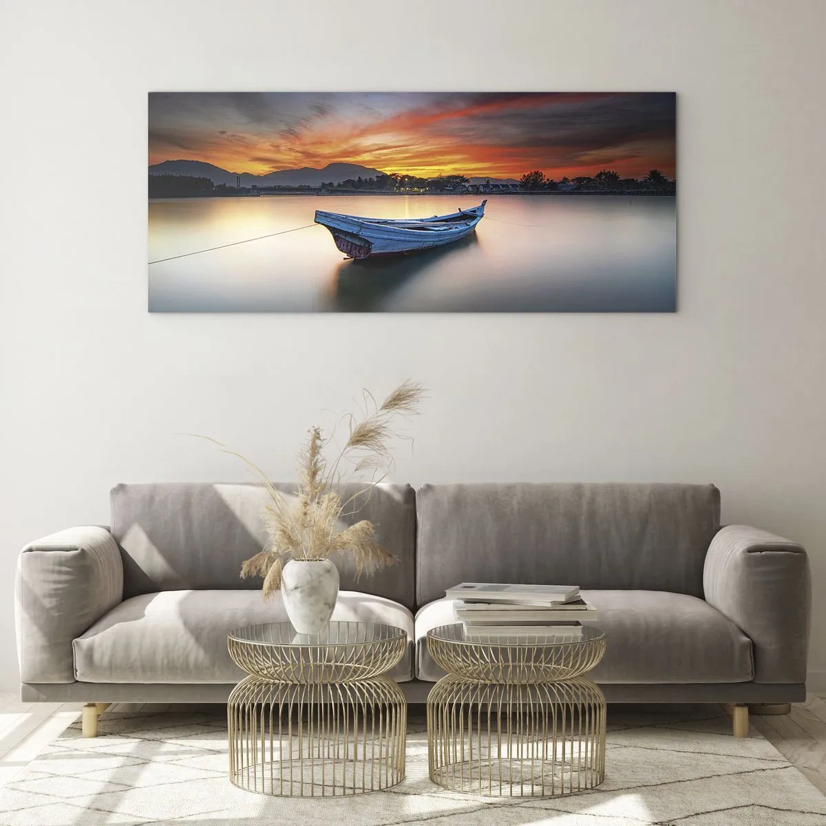 Quadro em vidro - Uma boa noite se aproxima - 100x40 cm