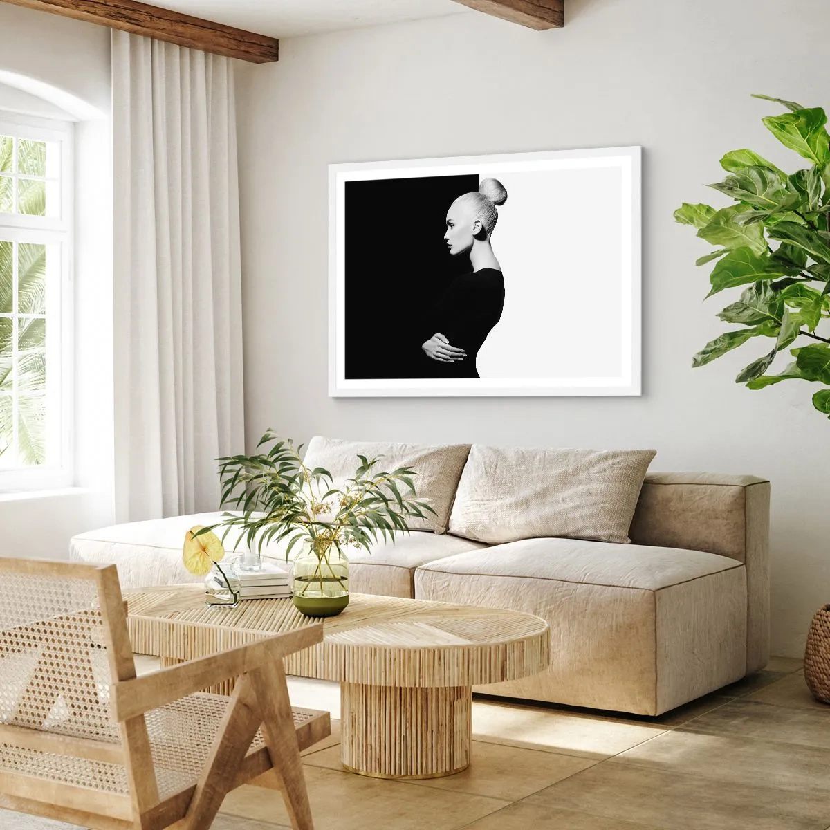 Pôster em moldura branca - Simplesmente mulher - 40x30 cm
