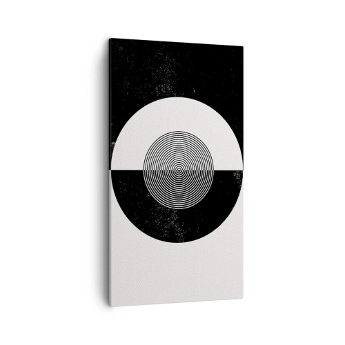 Quadro em tela - Harmonia a preto e branco - 45x80 cm
