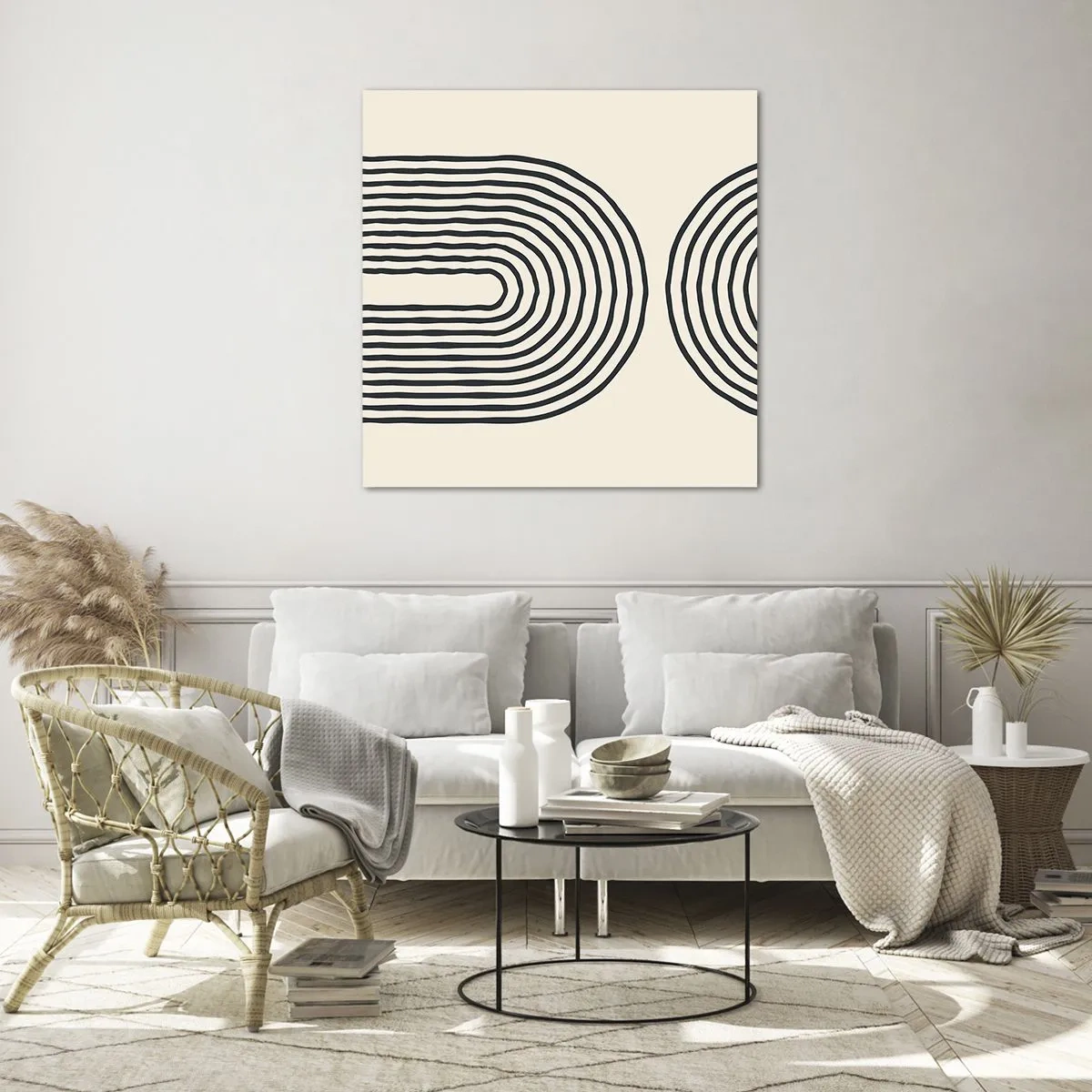 Quadro em vidro - Em um momento... - 70x70 cm