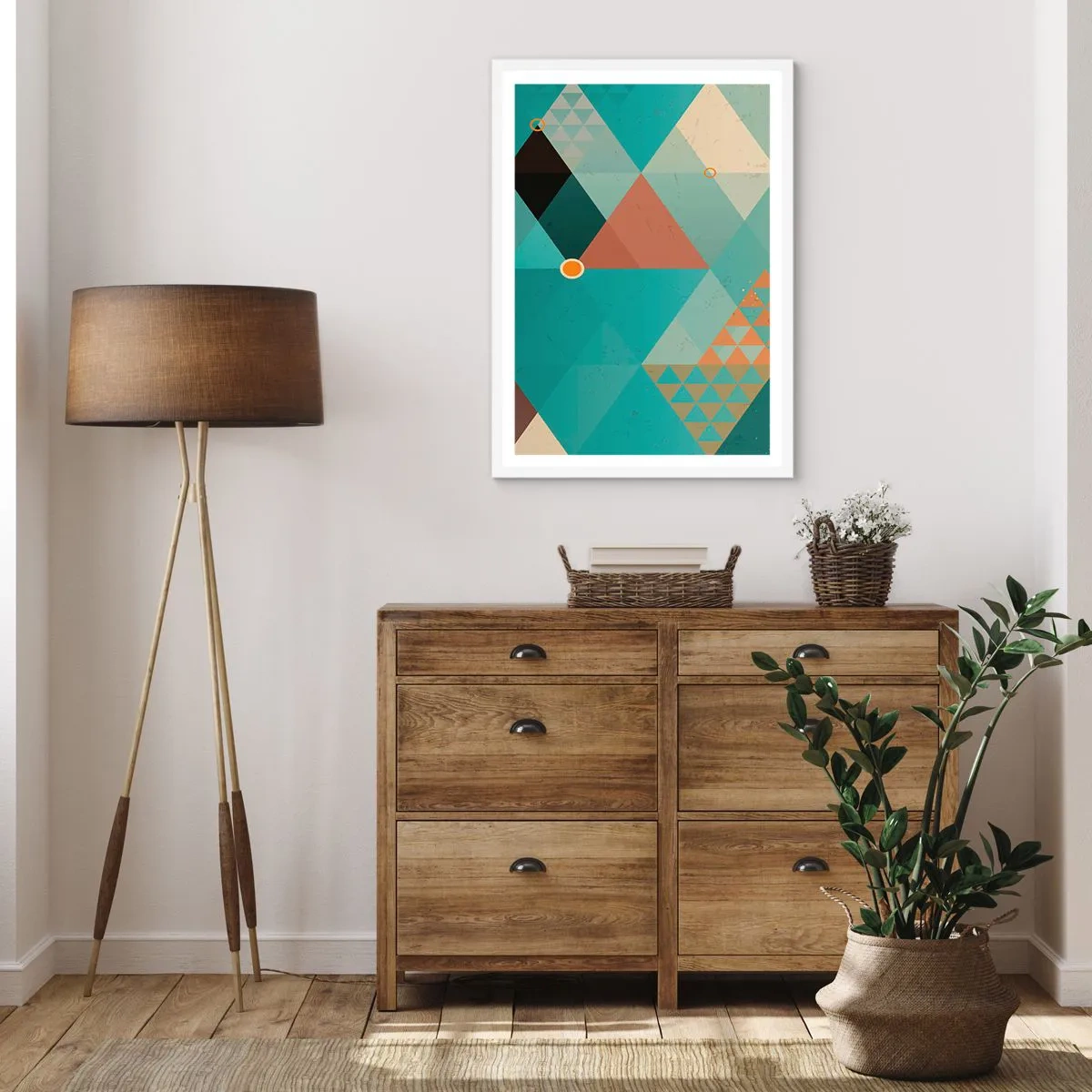 Pôster em moldura branca - A unidade de muitos, os muitos da unidade - 40x50 cm