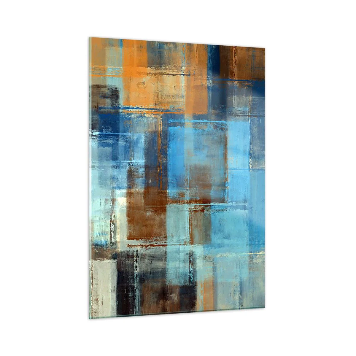 Quadro em vidro - Através da cortina azul - 50x70 cm
