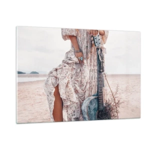 Quadro em vidro - Flores a caminho - 120x80 cm