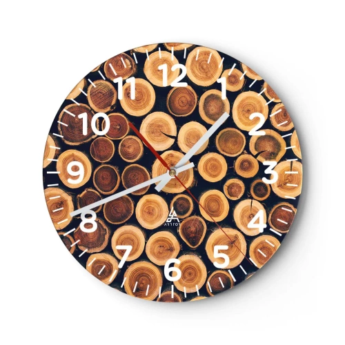 Relógio de parede - Relógio em vidro - Que idade pareço ter? - 30x30 cm