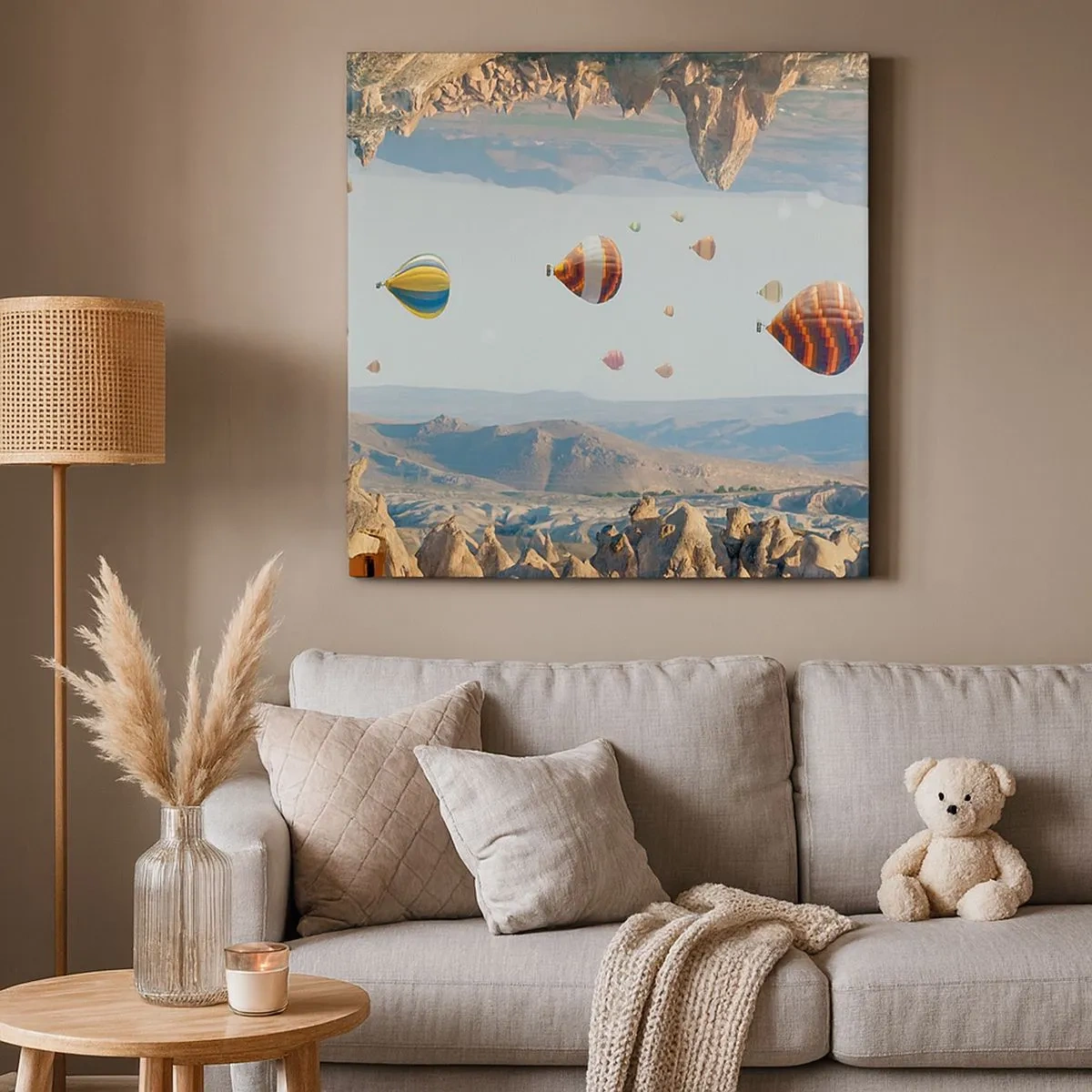 Quadro em tela - Tudo é possível aqui - 30x30 cm