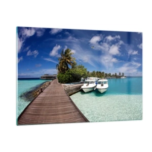 Quadro em vidro - No entanto, o paraíso existe - 120x80 cm