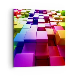 Quadro em tela - Op-art juntos como uma equipa - 70x70 cm