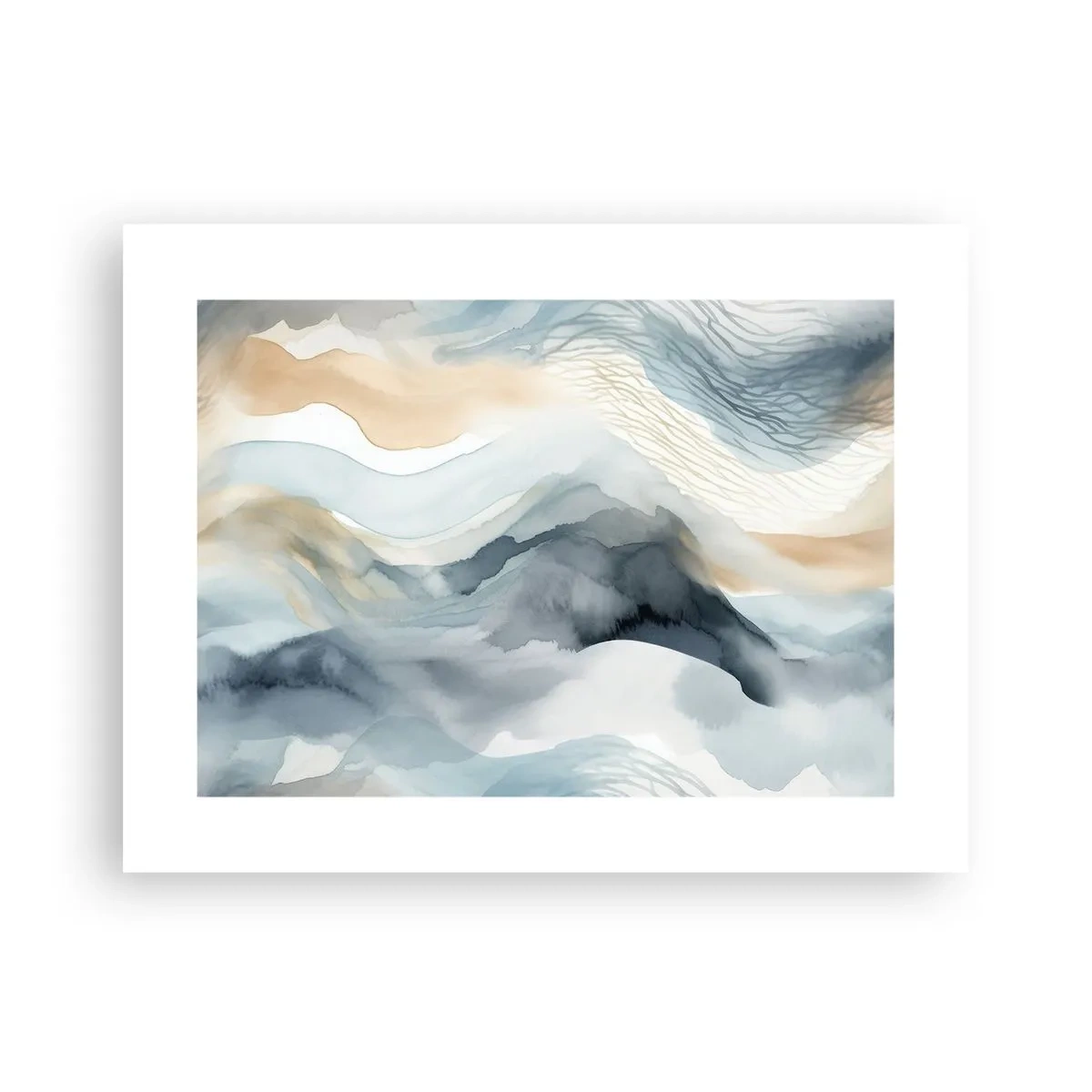 Pôster - Abstração nevada e nebulosa - 40x30 cm