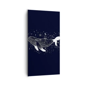 Quadro em tela - No oceano do universo - 65x120 cm