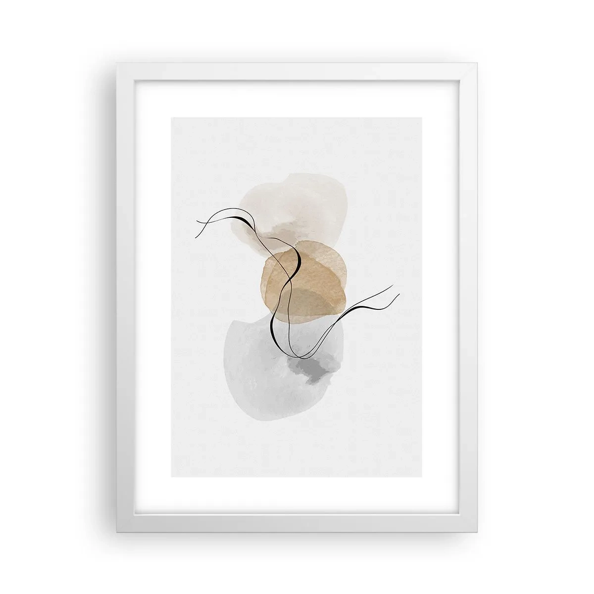 Pôster em moldura branca - Contas ao vento - 30x40 cm